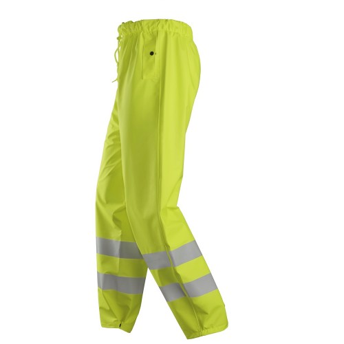 8267 Pantalones largos impermeables PU de alta visibilidad clase 2 ProtecWork amarillo