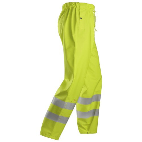 8267 Pantalones largos impermeables PU de alta visibilidad clase 2 ProtecWork amarillo