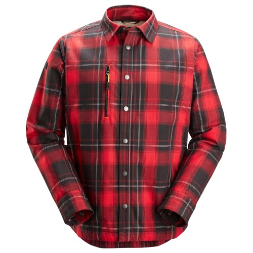 8522 Camisa aislante AllroundWork rojo-negro