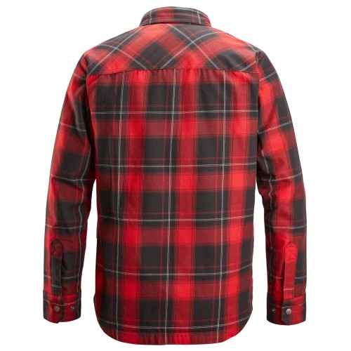 8522 Camisa aislante AllroundWork rojo-negro