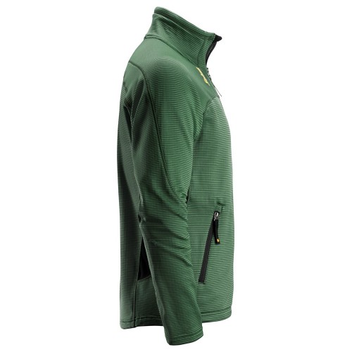 9438 Chaqueta de microforro polar Body Mapping verde forestal-negro