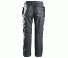 6201 Pantalones largos de trabajo AllroundWork con bolsillos flotantes color gris acero