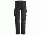 6341 Pantalones largos de trabajo elásticos AllroundWork Slim Fit color negro