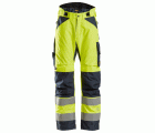 6639 Pantalones largos de trabajo aislantes 37.5® de alta visibiidad clase 2 AllroundWork amarillo/ azul marino