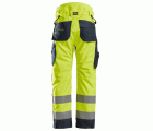 6639 Pantalones largos de trabajo aislantes 37.5® de alta visibiidad clase 2 AllroundWork amarillo/ azul marino