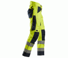 6639 Pantalones largos de trabajo aislantes 37.5® de alta visibiidad clase 2 AllroundWork amarillo/ azul marino