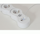 Base de tomas múltiples maniobrable Vario Power con puertos USB