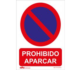 Señal prohibido aparcar PVC Glasspack 300 x 400 mm