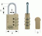 Candado de combinación Kombo