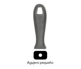 Mango de lima de plástico negro grande con agujero de 6 mm