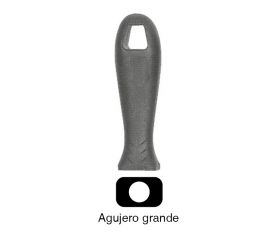 Mango de lima de plástico negro grande con agujero de 8 mm