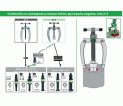 Puente para extractores de rodamientos interiores de 2 cascos