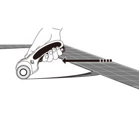 Cúter rotativo para cuchilla circular de 60 mm con botón de bloqueo