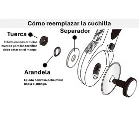 Cúter rotativo para cuchilla circular de 60 mm con botón de bloqueo