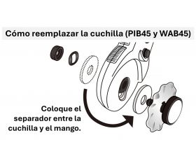 Cúter rotativo para cuchilla circular de 45 mm con botón de bloqueo RTY-2/DX