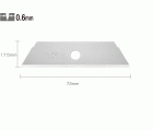 Cuchilla trapezoidal de 17,5x72 mm