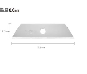 Cuchilla trapezoidal de 17,5x72 mm