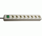 Base de tomas múltiples Eco-Line gris claro con interruptor