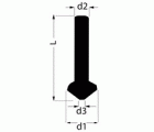 Avellanador cónico DIN 335 forma C 90º HSS mango cilíndrico largo