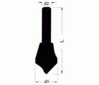 Avellanador de cono ranurado y desbarbado 90° HSSE-Co 5