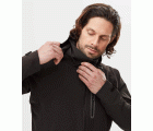 1218 Chaqueta impermeable SoftShell FlexiWork con capucha negro