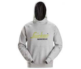 2845 Sudaderas con capucha y logo color gris jaspeado