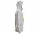 2846 Sudaderas con cremallera y capucha color gris jaspeado