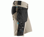 6108 Pantalones cortos de trabajo LiteWork con bolsillos flotantes desmontables beige/ negro