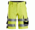 6136 Pantalones cortos de trabajo elásticos de alta visibilidad clase 1 amarillo-negro