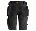 6141 Pantalones cortos de trabajo elásticos Slim Fit AllroundWork con bolsillos flotantes negro