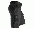 6141 Pantalones cortos de trabajo elásticos Slim Fit AllroundWork con bolsillos flotantes negro