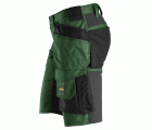 6141 Pantalones cortos de trabajo elásticos Slim Fit AllroundWork con bolsillos flotantes verde forestal/ negro