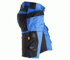 6141 Pantalones cortos de trabajo elásticos Slim Fit AllroundWork con bolsillos flotantes azul verdadero/ negro