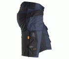 6141 Pantalones cortos de trabajo elásticos Slim Fit AllroundWork con bolsillos flotantes azul marino/ negro