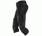 Pantalones pirata de trabajo elásticos bolsillos flotantes AllroundWork 6142 Negro