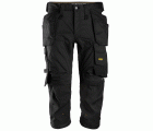 6142 Pantalones piratas de trabajo elasticos AllroundWork blosillos flotantes color negro talla 088