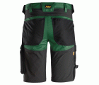 6143 Pantalones cortos de trabajo elásticos Slim Fit AllroundWork verde forestal/ negro