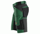 6143 Pantalones cortos de trabajo elásticos Slim Fit AllroundWork verde forestal/ negro