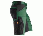 6143 Pantalones cortos de trabajo elásticos Slim Fit AllroundWork verde forestal/ negro