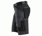 6143 Pantalones cortos de trabajo elásticos Slim Fit AllroundWork gris acero/ negro