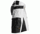 6147 Pantalones cortos de trabajo elásticos para mujer con bolsillos flotantes AllroundWork blanco/ negro