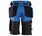 6151 Pantalones cortos de trabajo elásticos de ajuste holgado AllroundWork con bolsillos flotantes azul verdadero/ negro