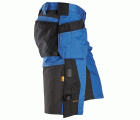 6151 Pantalones cortos de trabajo elásticos de ajuste holgado AllroundWork con bolsillos flotantes azul verdadero/ negro