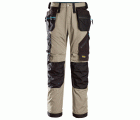 6210 Pantalones largos de trabajo con bolsillos flotantes LiteWork 37.5® beige-negro