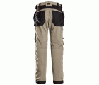 6210 Pantalones largos de trabajo con bolsillos flotantes LiteWork 37.5® beige-negro