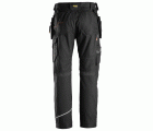 6214 Pantalones largos de trabajo con bolsillos flotantes Canvas+ RuffWork negro