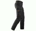 6241 Pantalones largos de trabajo elásticos AllroundWork Slim Fit con bolsillos flotantes color negro