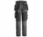 6247 Pantalones largos de trabajo elásticos para mujer con bolsillos flotantes AllroundWork gris acero-negro