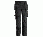 6247 Pantalones largos de trabajo elasticos mujer blosillos flotantes AllroundWork color negro talla 016