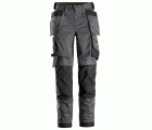 6247 Pantalones largos de trabajo elasticos mujer blosillos flotantes AllroundWork color gris acero/ negro talla 016